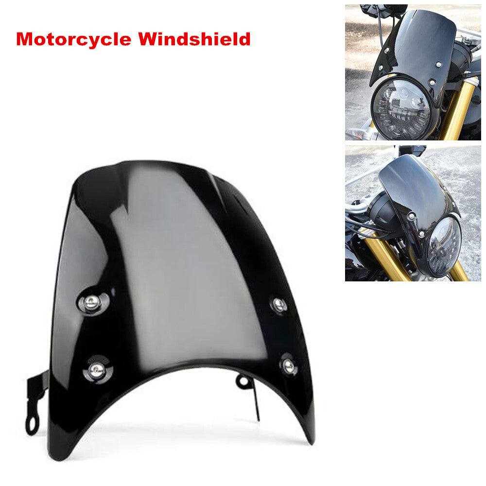 Universal Motorcycle Windshield Windshield Panel with Mounting Bracket Kit n
