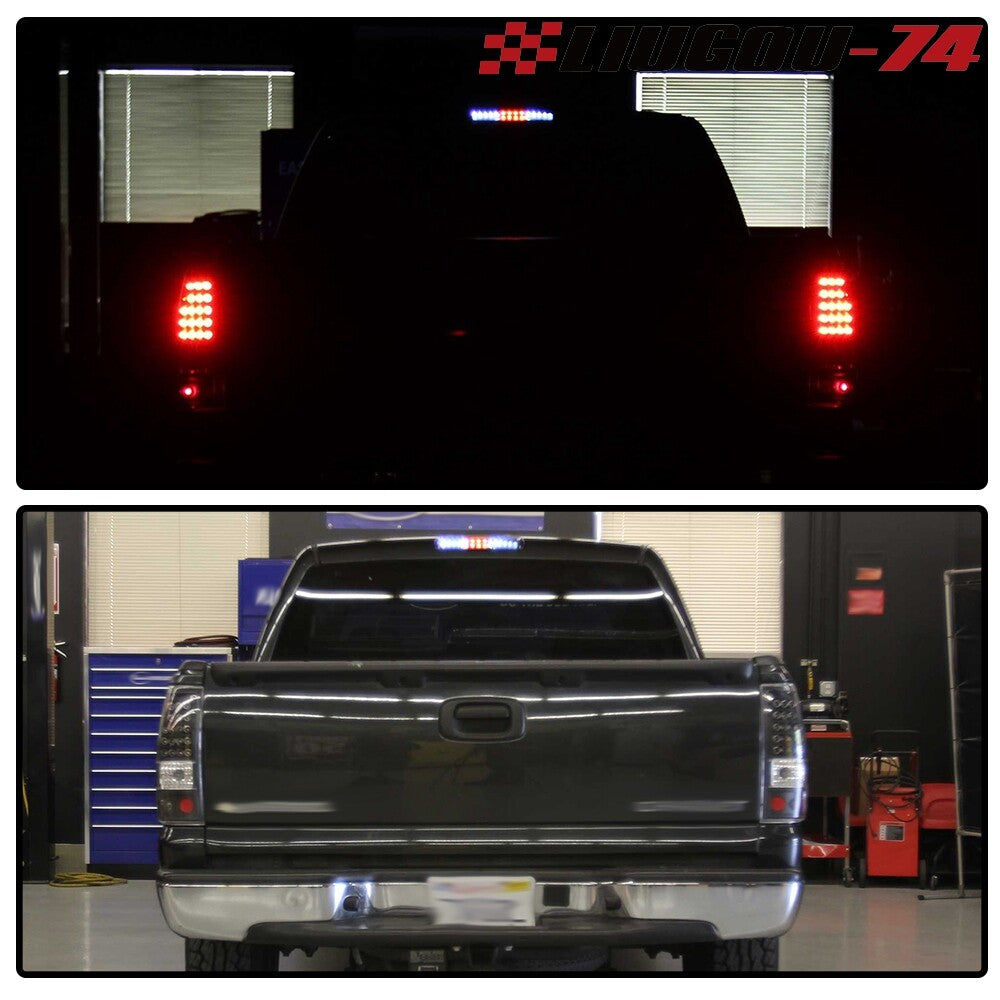 Clear LED 3rd Brake Lights Cargo Lights Fit for 1999 - 06 Silverado for GMC for Sierra - v