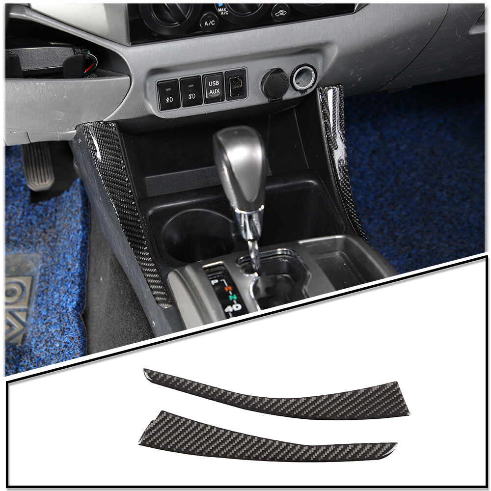2-Piece Carbon Fiber Dashboard Trim Protective Cover Trim for Tacoma 2016-2020 - v