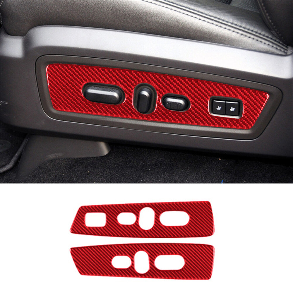 Carbon Fiber Interior Front Door Handle Frame Cover Trim For Tacoma 16-21 v