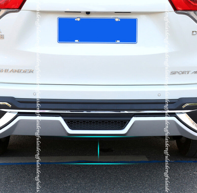Silver Rear Bumper Diffuser Lip Spoiler Guard Cover for Toyota Highlander 14-19
