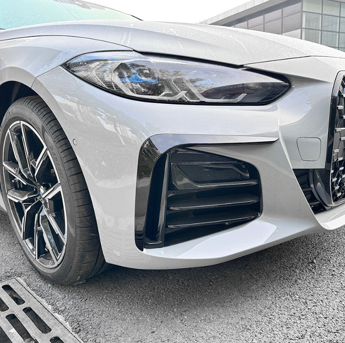 Black Front Fog Light Spoiler Eyebrow Cover For G26 4 M440i 23-24 B n