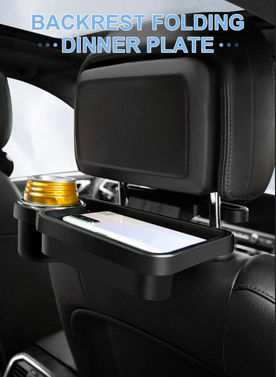 Foldable Car for Seat Back Tray Desk Cup Holder For Drink Food Work Table Holder Q