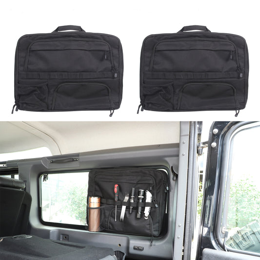 2-Pack Rear Quarter Window Glass Storage Bags for Land Rover for Defender 2004-2018 Q