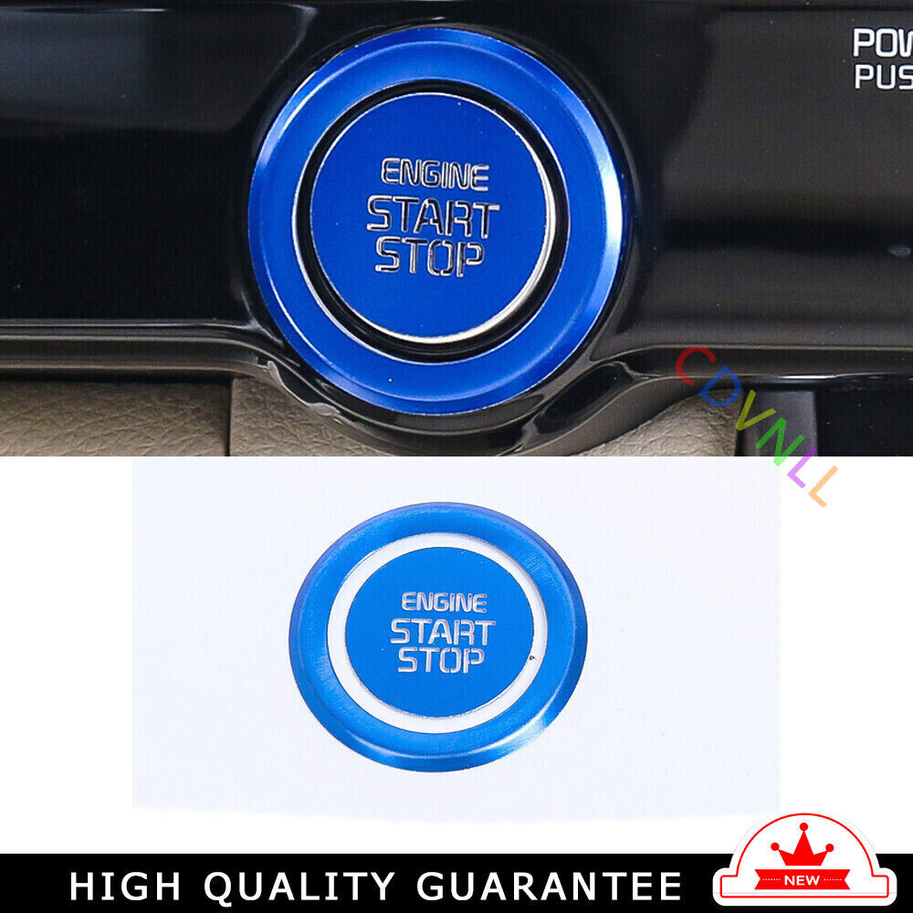Ignition Switch Start Button Cover Trim for Kia Carnival 2022-2023 Blue Aluminum