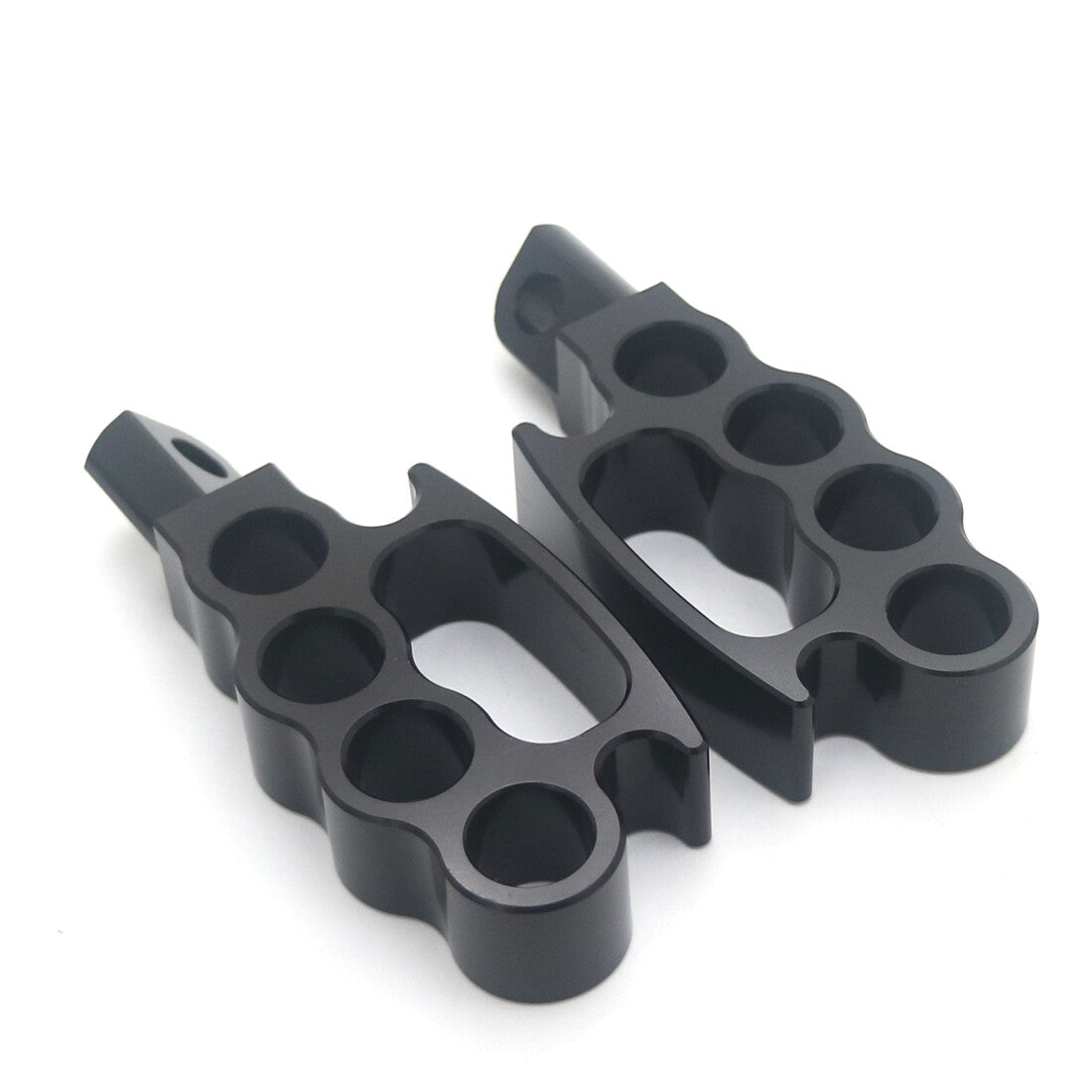 Black Control Foot Pegs Flying Knuckle for Harley V-Rod Sportster Dyna Softail Q
