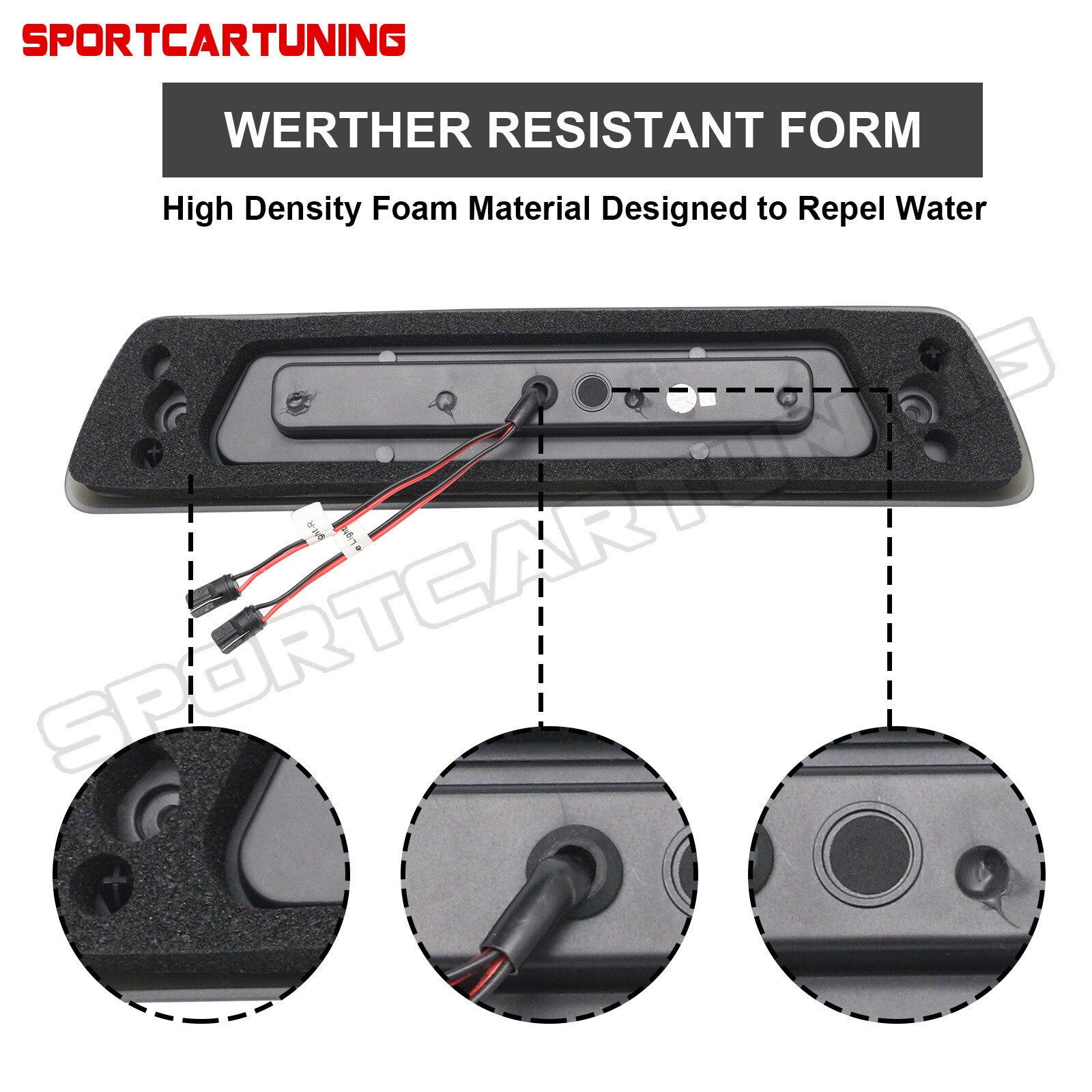 LED third brake taillight for 2009-2014  for ford  F150 XL cargo light with smoked lens. Q