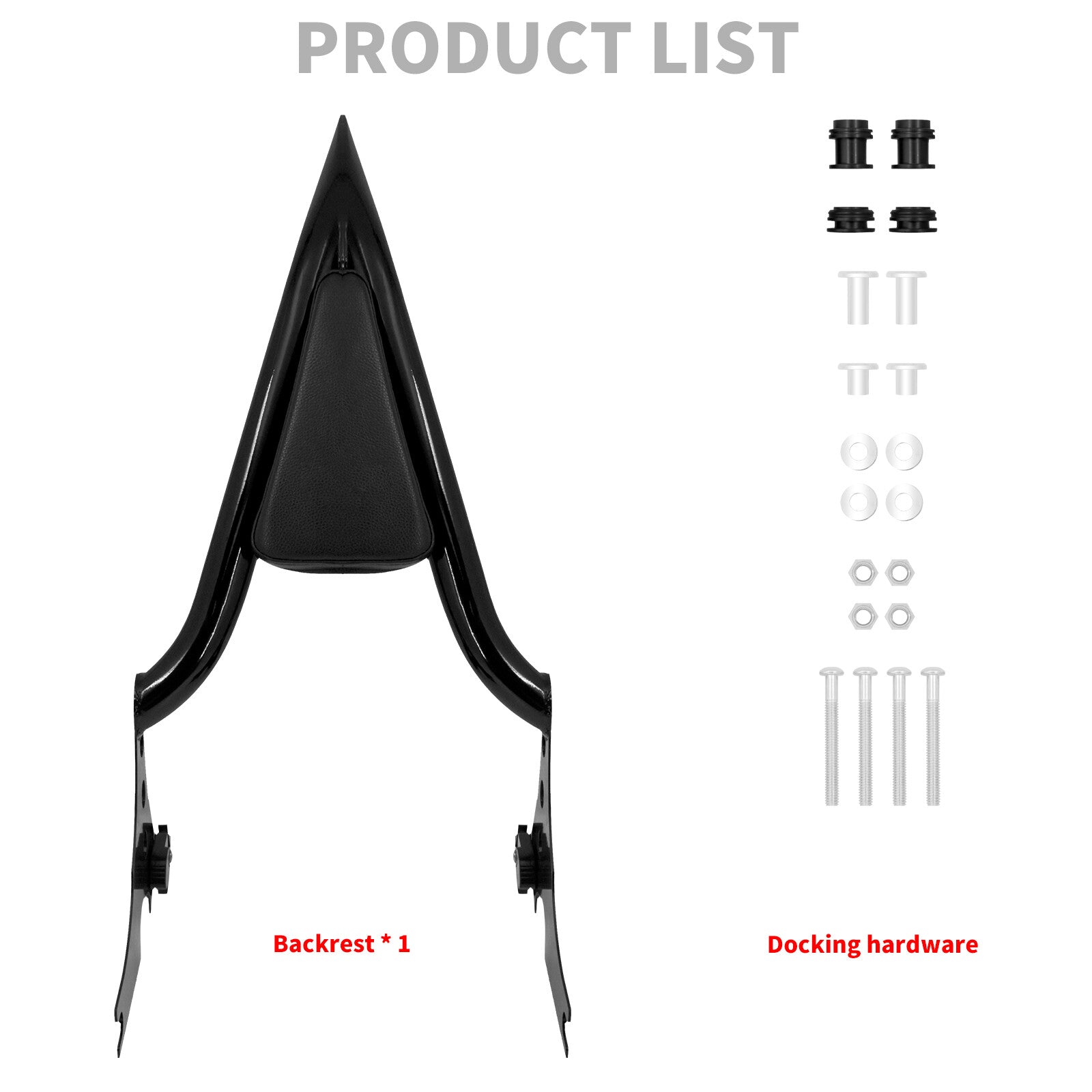 22 Detachable Passenger Backrest Sissy Bar for Harley Sportster 883 1200 04-22