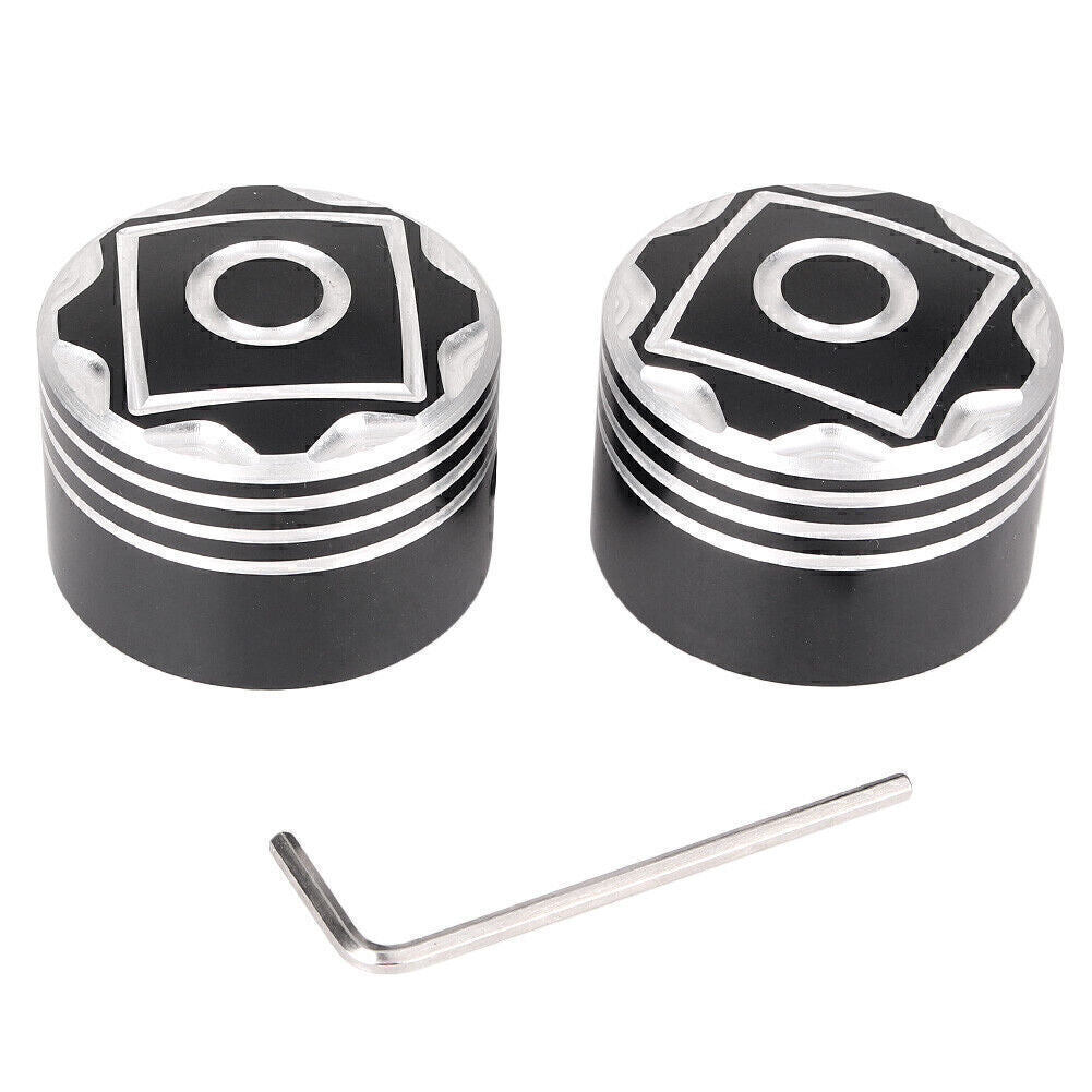 CNC Aluminum Front Axle Nut Cover Bolt Fit for Harley Touring Softail Road King