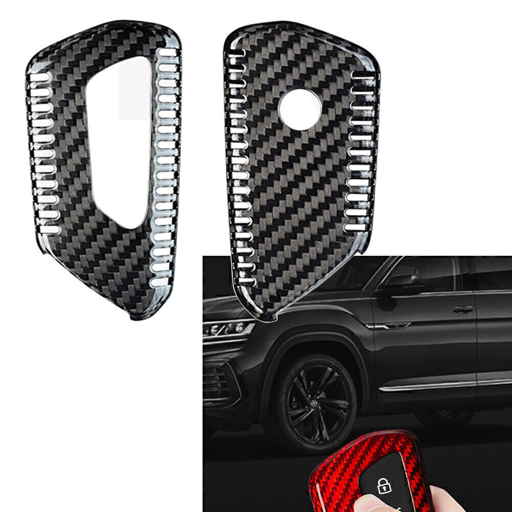 1x for VW for Golf MK8 2020-2021 for VW ID.4 2021-UP Carbon Fiber Remote Key Cover Case