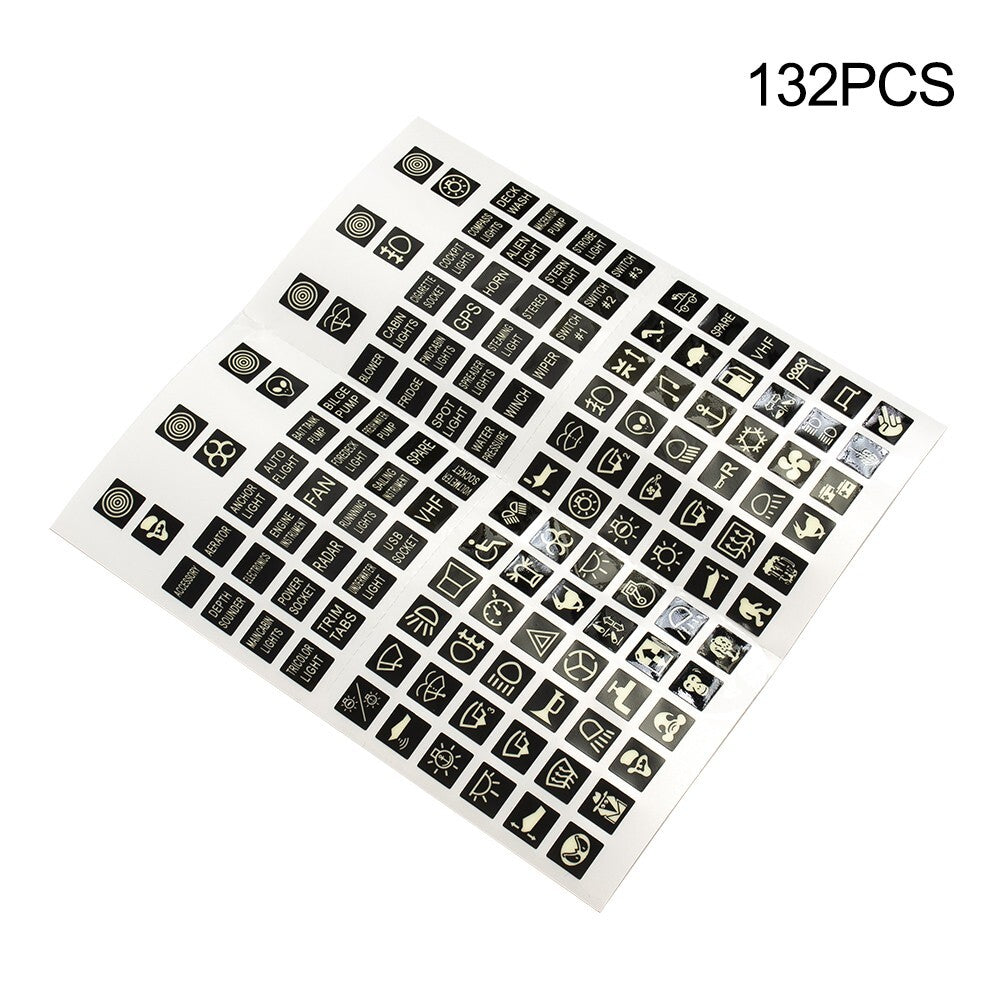 Switch Sticker Labels Decal Label Car Marine 132pcs Accessory Parts Night