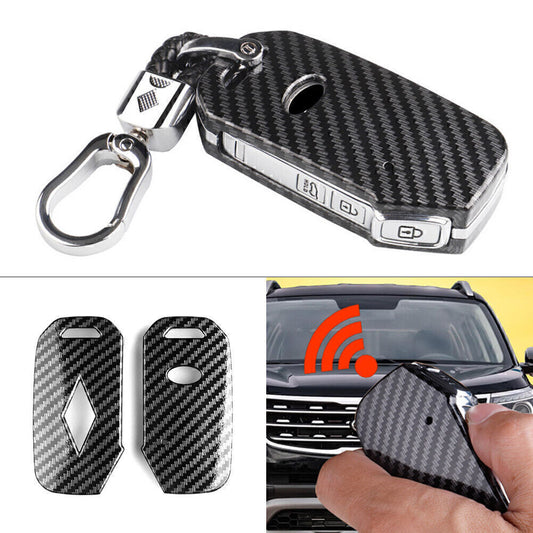 Carbon Fiber Car Key Fob Shell Case Fit for Kia Forte Telluride K3 K5 Optima Seltos Q