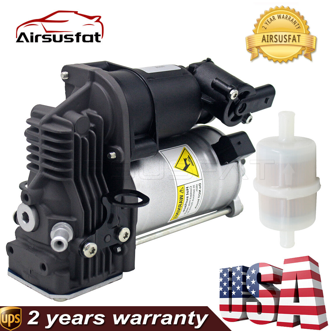Air Suspension Compressor+ Air Filter for Mercedes GL450 2007-2012 1643201204 US
