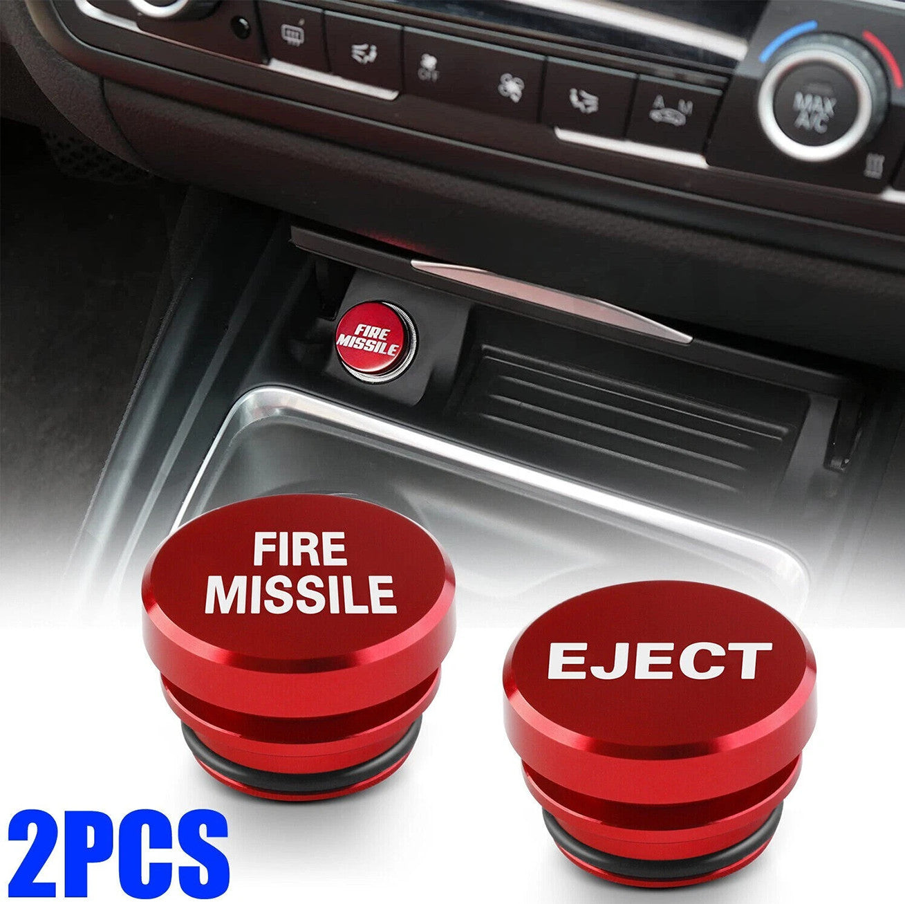 Universal fire-fighting missile eject button car cigarette lighter protective cover accessory 12V