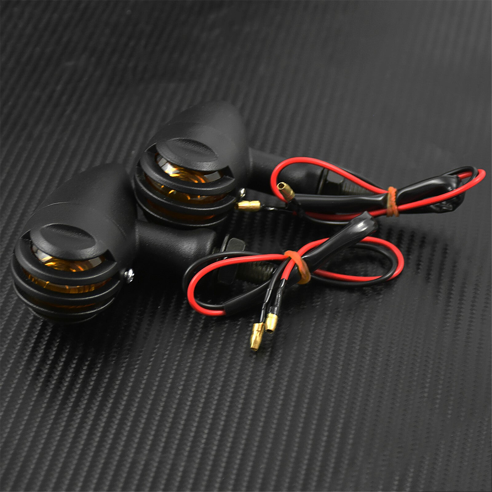 2X 10mm Motorcycle Turn Signal Blinker Indicator Light Amber Fit for Harley Dyna Q