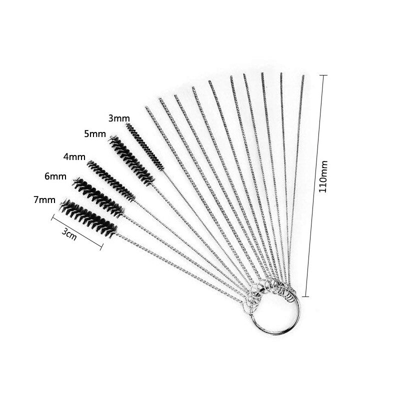 Jet Carburetor Carbon Deposits Removal Kit (10 parts, 5 cleaning needles, brushes) - Convenient Tool n
