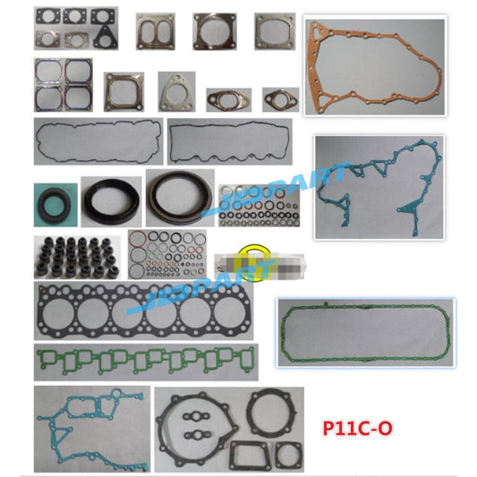 Full gasket kit with head gasket for Hino P11CT P11C-T P11C engine parts -
