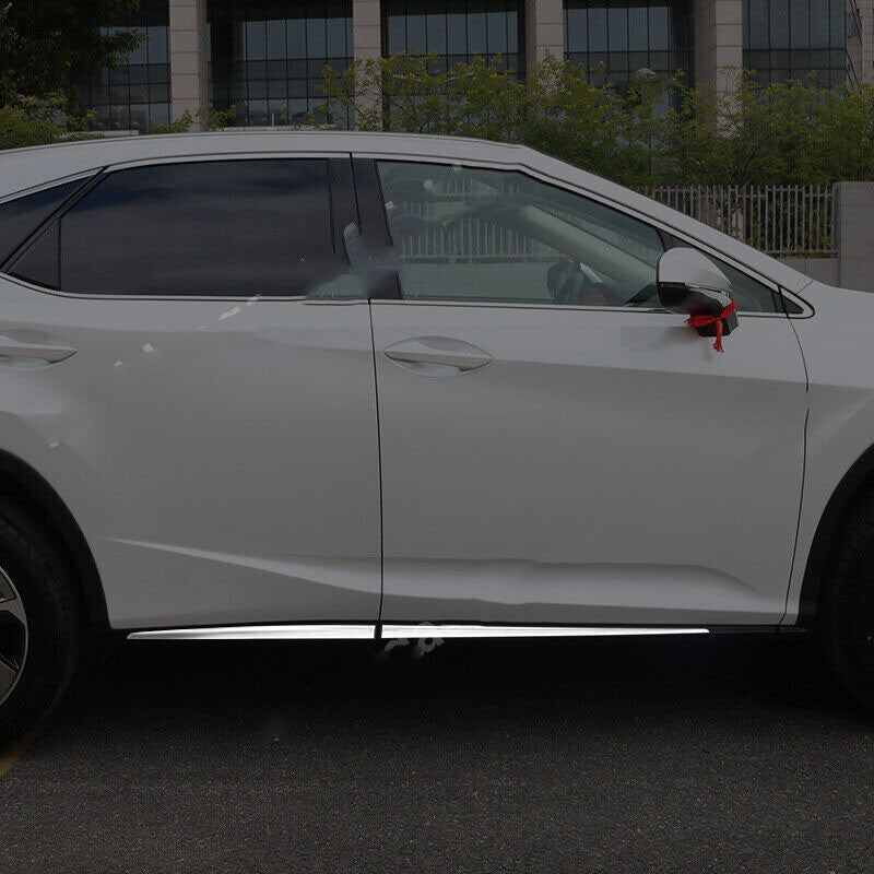 4Pcs for Lexus RX350/450H 2016-21 Chrome Steel Body Side Door Molding Strip Trim