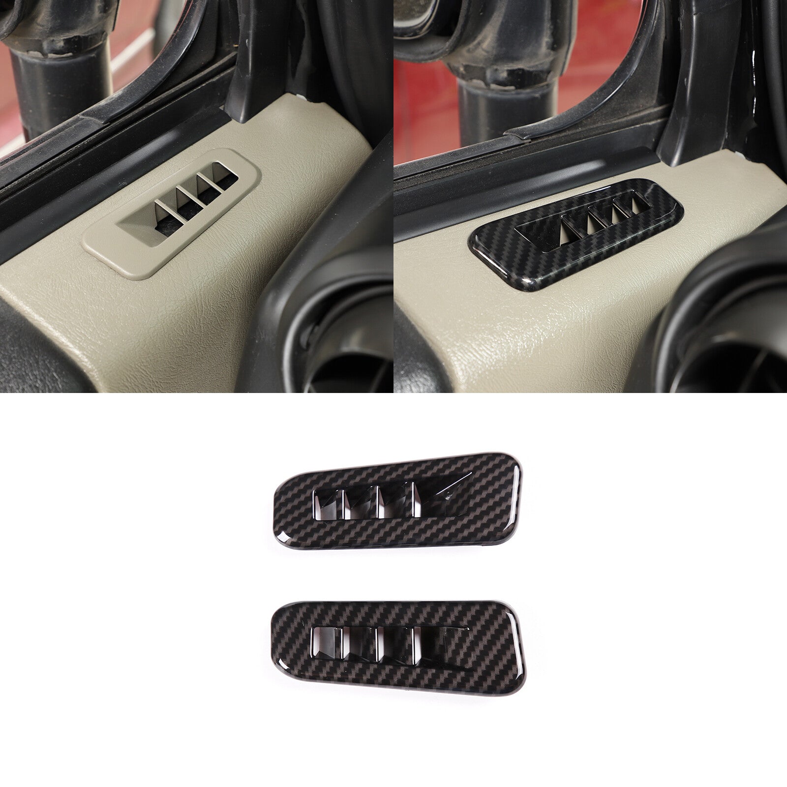 4 Piece Red Alloy Interior AC Switch CD Button Knife for Corvette 2014-2019 C7- v