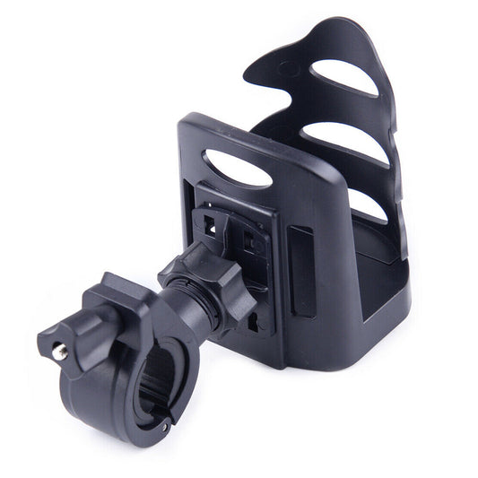 Black Adjustable Cup Holder Handlebar Mount Quick Release for Motorcycle Bicycle Q