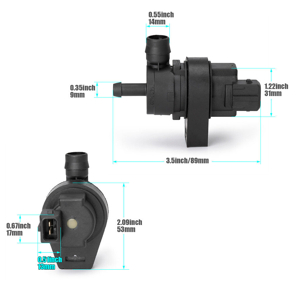 Vapor tank clearing solenoid valve for E53 X5 2000 - 2006 3.0i 13901433602- v