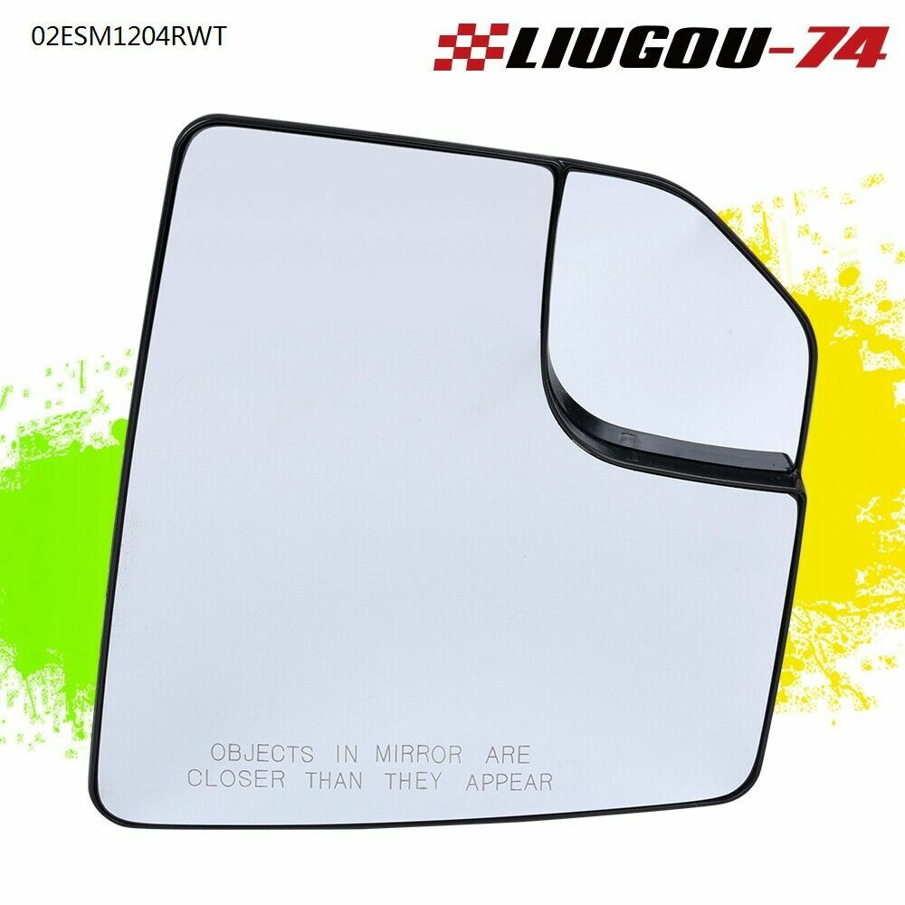 Mirror Glass with Spotter Passenger Side Fits 15 - 18 for F150 Pickup Truck - v
