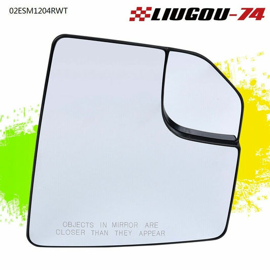 Mirror Glass with Spotter Passenger Side Fits 15 - 18 for F150 Pickup Truck - v