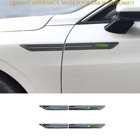 for Kia K5 Optima 21-2024 Black Look Steel Air Wing Vent Side Fender Strip Trim
