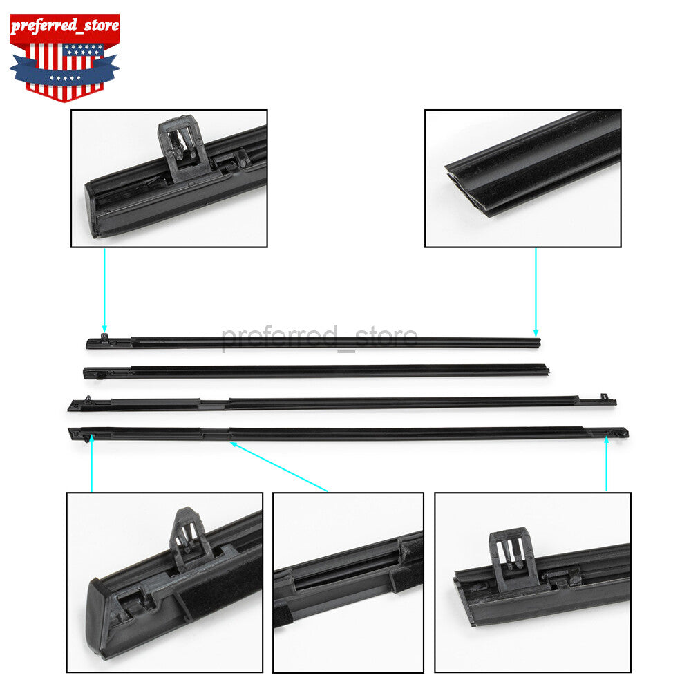 4-pack of sealing strips suitable for Holden Commodore 2004 2005 - 2006 92171142 92171141- v