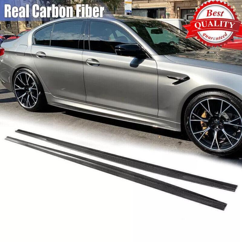 Suitable for BMW G30 540i M-Sport F90 M5 2017+ MP with extended carbon fiber side skirts.