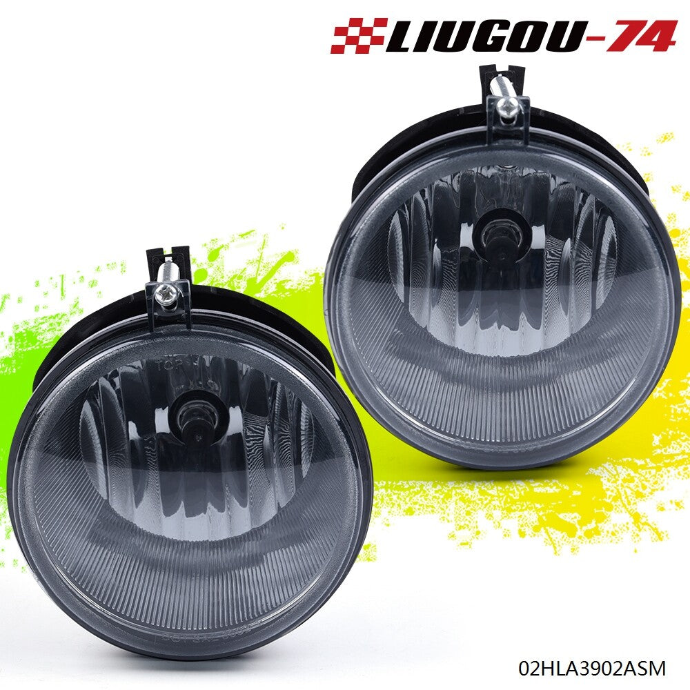Smoked Lens Fog Lights Fits 2005 - 2010 for Jeep Grand Cherokee Commander Durango - v