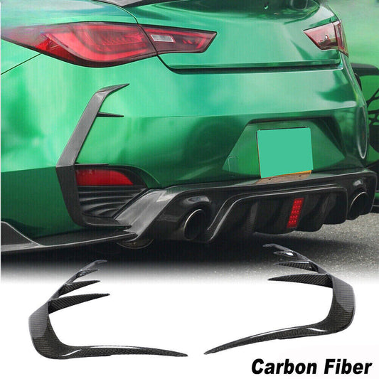 CARBON rear bumper side vent C-blade trim for Infiniti Q60 (2016-20) Q
