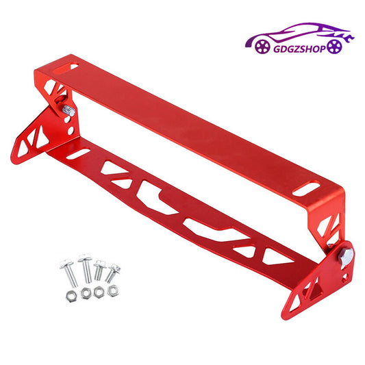 Universal Adjustable Tilt License Plate Frame Holder Aluminum Bracket Mount Red
