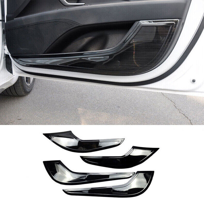 4x for Hyundai for Elantra 2021-2023 Black titanium Inner Door Anti-Kick Cover Trim