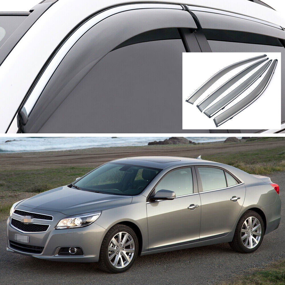 4X Window Deflector Visors Rain Guards Vent Shade for Chevy Malibu Sedan 13-2015