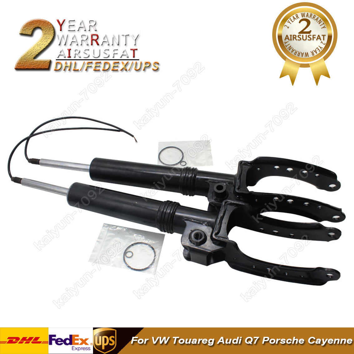 2x for VW Touareg for Audi Q7 for Porsche for Cayenne Front Air Suspension Shock Strut Cores