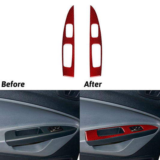 2Pcs Carbon Fiber Defogger Vent Frame Cover Trim for Chrysler 200 2011-2014 v