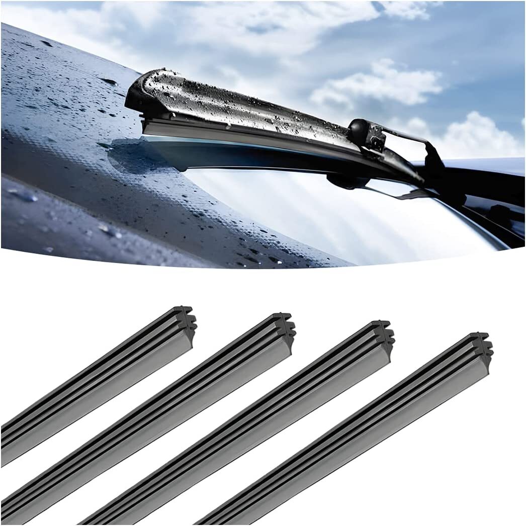 4-Piece Pack of 24-inch Car Frame Windshield Scraper Replacement Strips