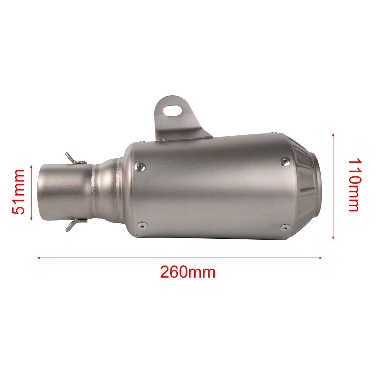 38-51mm Universal Motorcycle Short Exhaust Muffler Slip fits Most Motorcycles,
