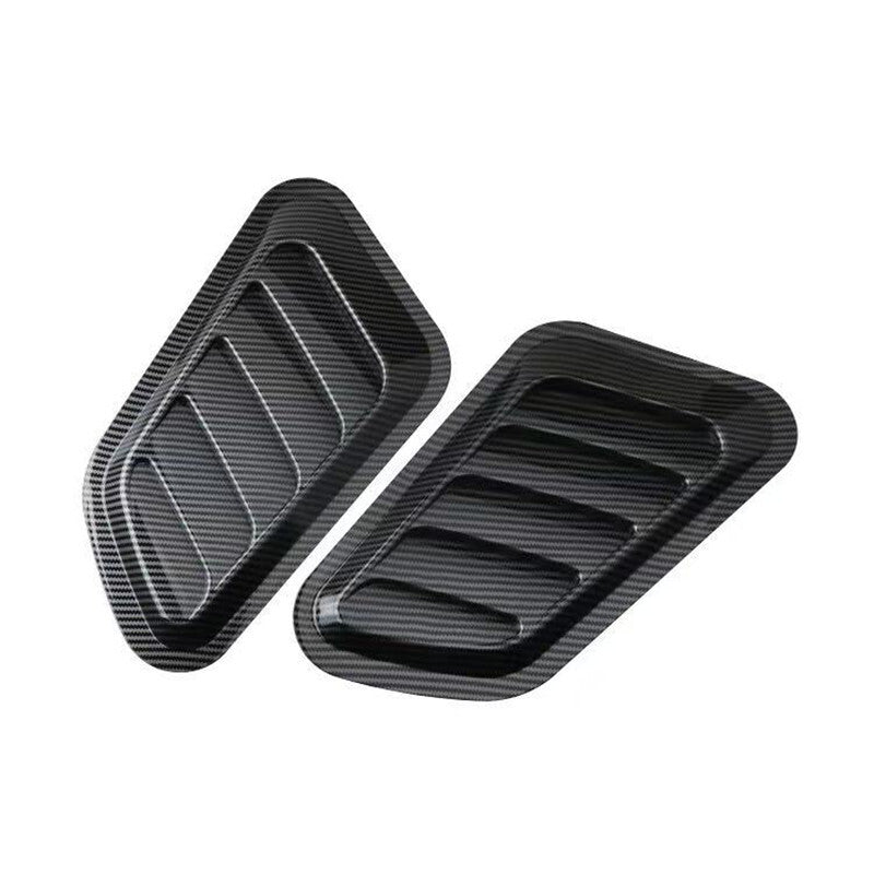 2x Car Front Hood Side Air Flow Vent Intake Scoop Hole Cover Decor Trim Sticker