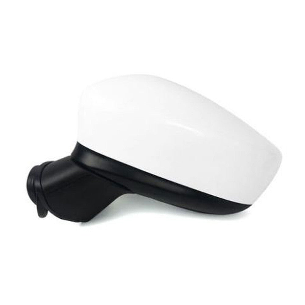 Side mirror driver left for Mazda 3 14-16 white power glass and 5-line turn signal light - n