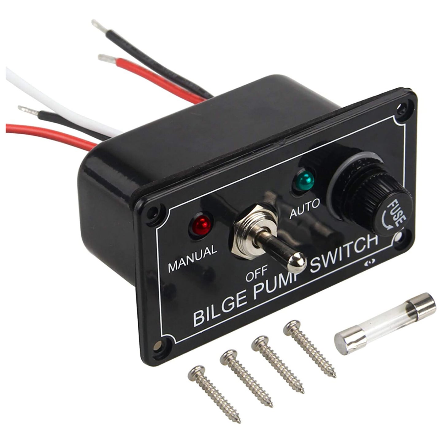 1Pcs Bilge Alarm Pump Switch Part W/ LED Indicator DC12V Marine Boat Accessory