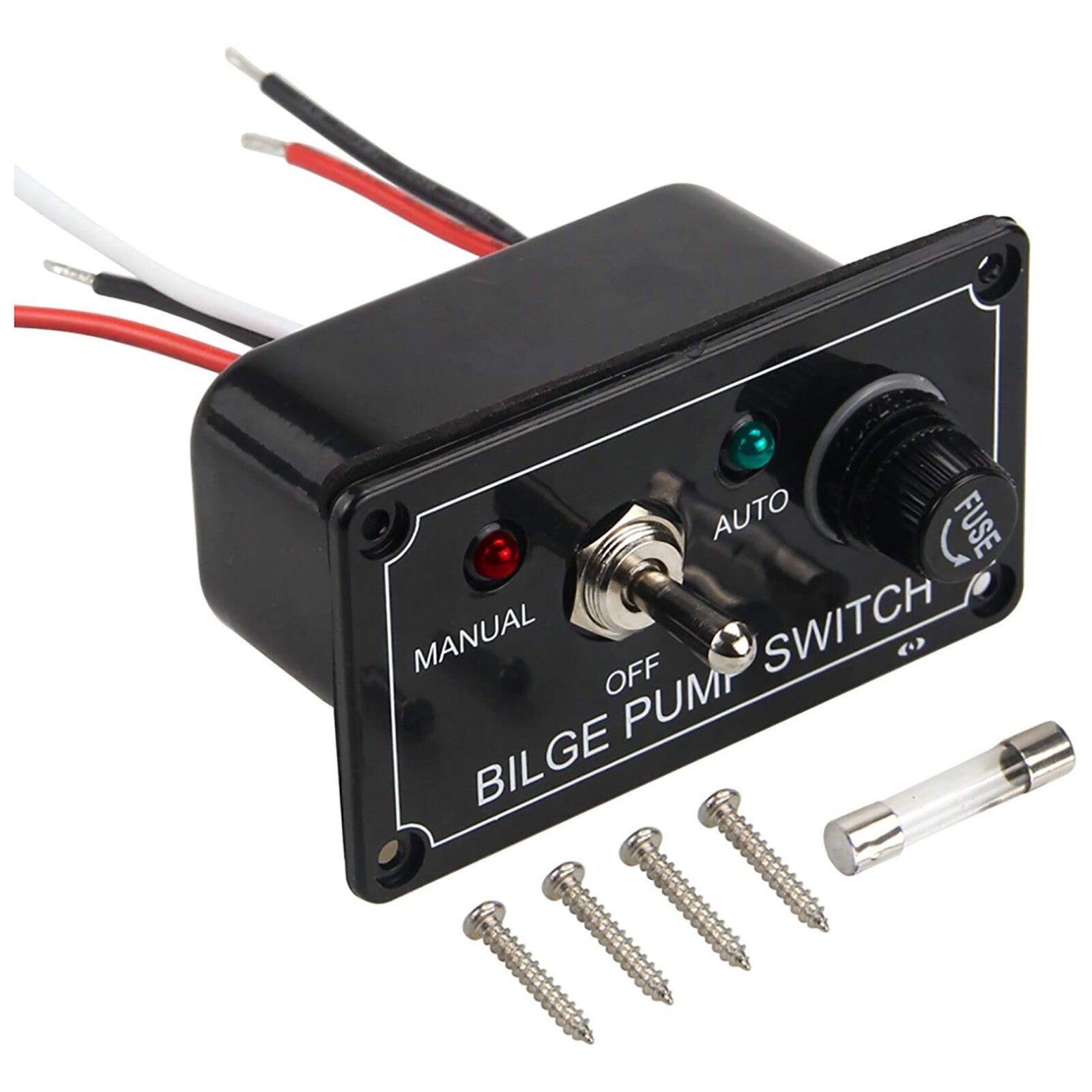 1Pcs Bilge Alarm Pump Switch Part W/ LED Indicator DC12V Marine Boat Accessory