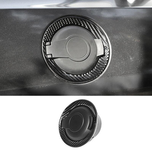 for Dodge for Challenger 15-2020 Carbon Fiber Replace Outside Fuel Oil Tank Cap Trim