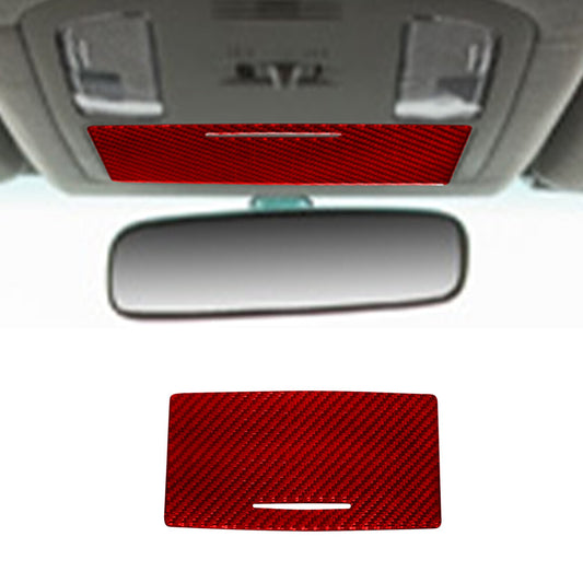 Red Carbon Fiber Roof Reading lights Panel Cover Trim For 2015-2021 for Toyota Hilux