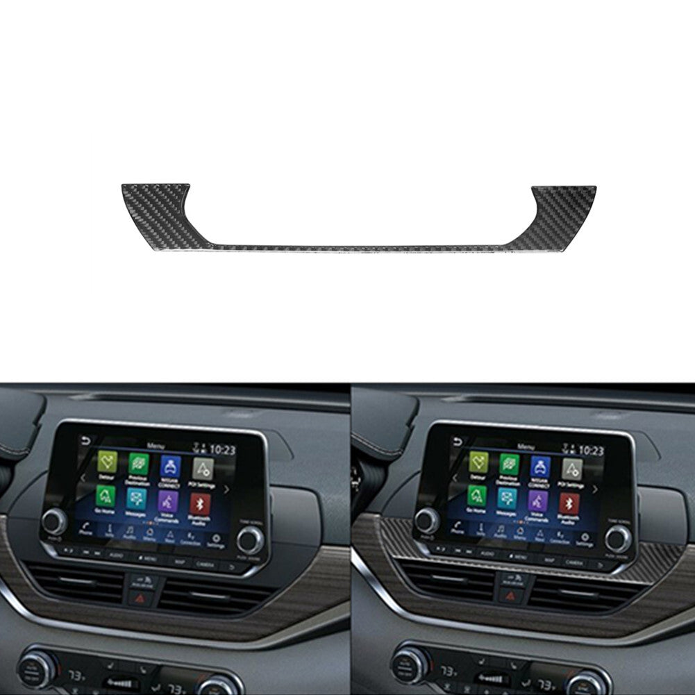 2Pcs Carbon Fiber Passenger Dashboard Cover Trim for Chrysler 200 2015-2017 v