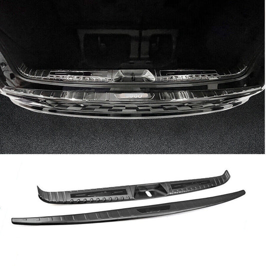 for Sienna 22-2024 Black Steel Rear Bumper Sill Scuff Plate Cover Moulding Guard