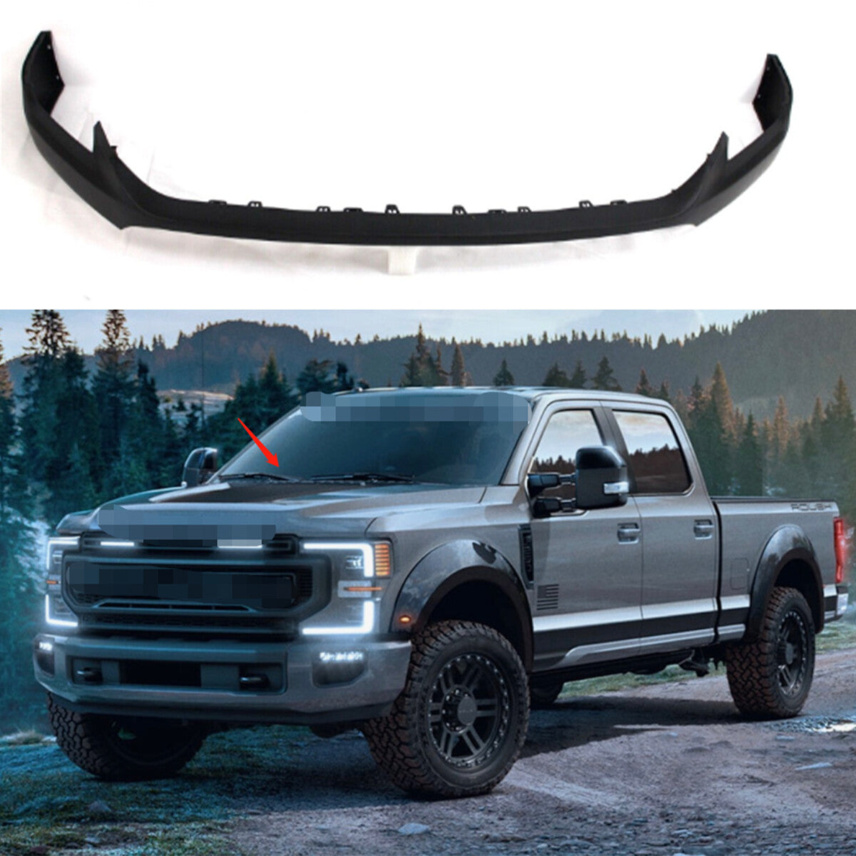 Front Bumper Cover Grille Upper Molding Trim For 2021- 23 n