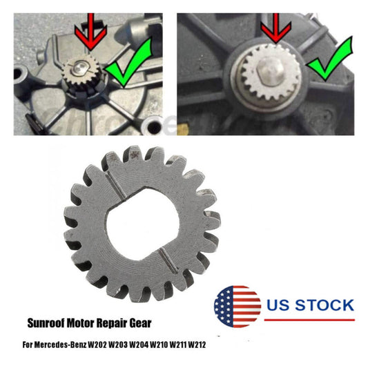 Sunroof Motor Repair Gear Rustproof Cog Kit for Mercedes-Benz C/E W202 W204 W212