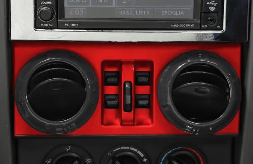 Fit for Jeep for Wrangler JK 2007-2010 Bright Red Window Lock Lift Panel Frame Trim